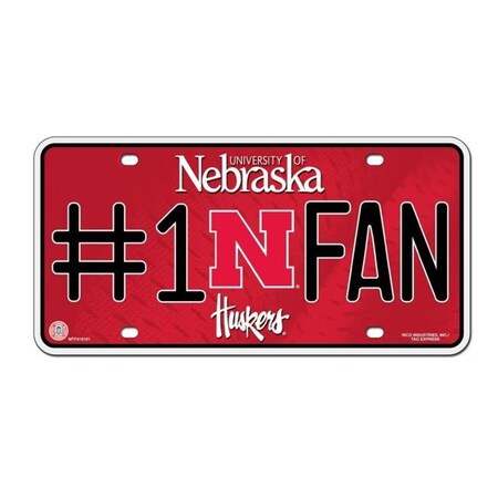 Rico Industries Nebraska Cornhuskers License Plate No 1 Fan 9474628287
